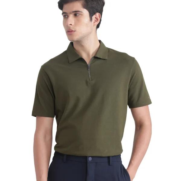 Vintage Zipper Polo - Olive