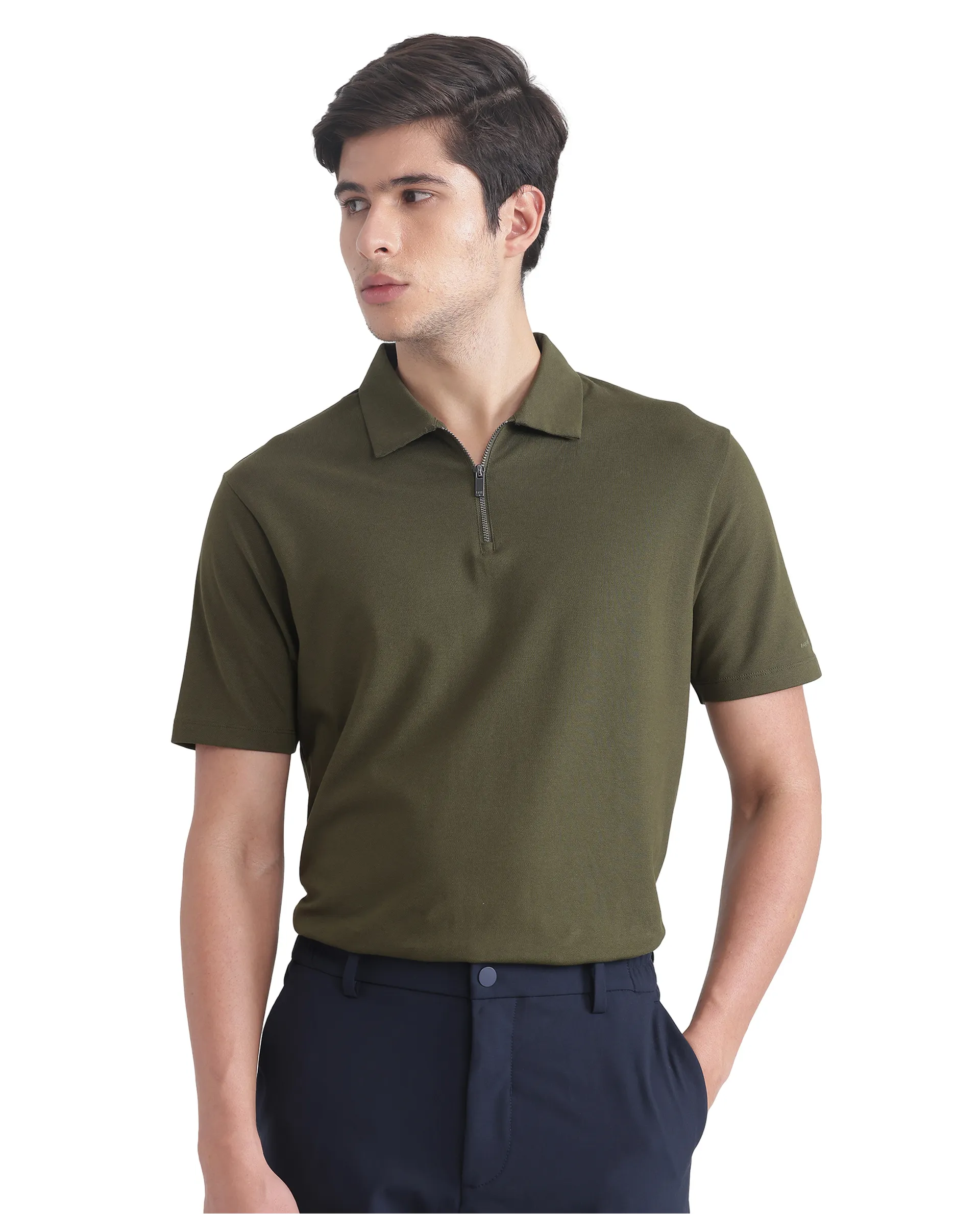 Vintage Zipper Polo - Olive