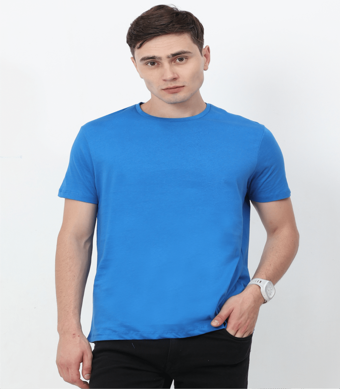Liquid Cotton Round Neck - Atlantic Blue