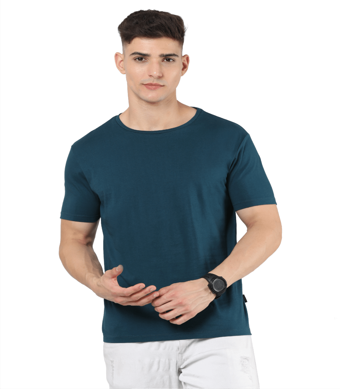 Liquid Cotton Round Neck – Petrol