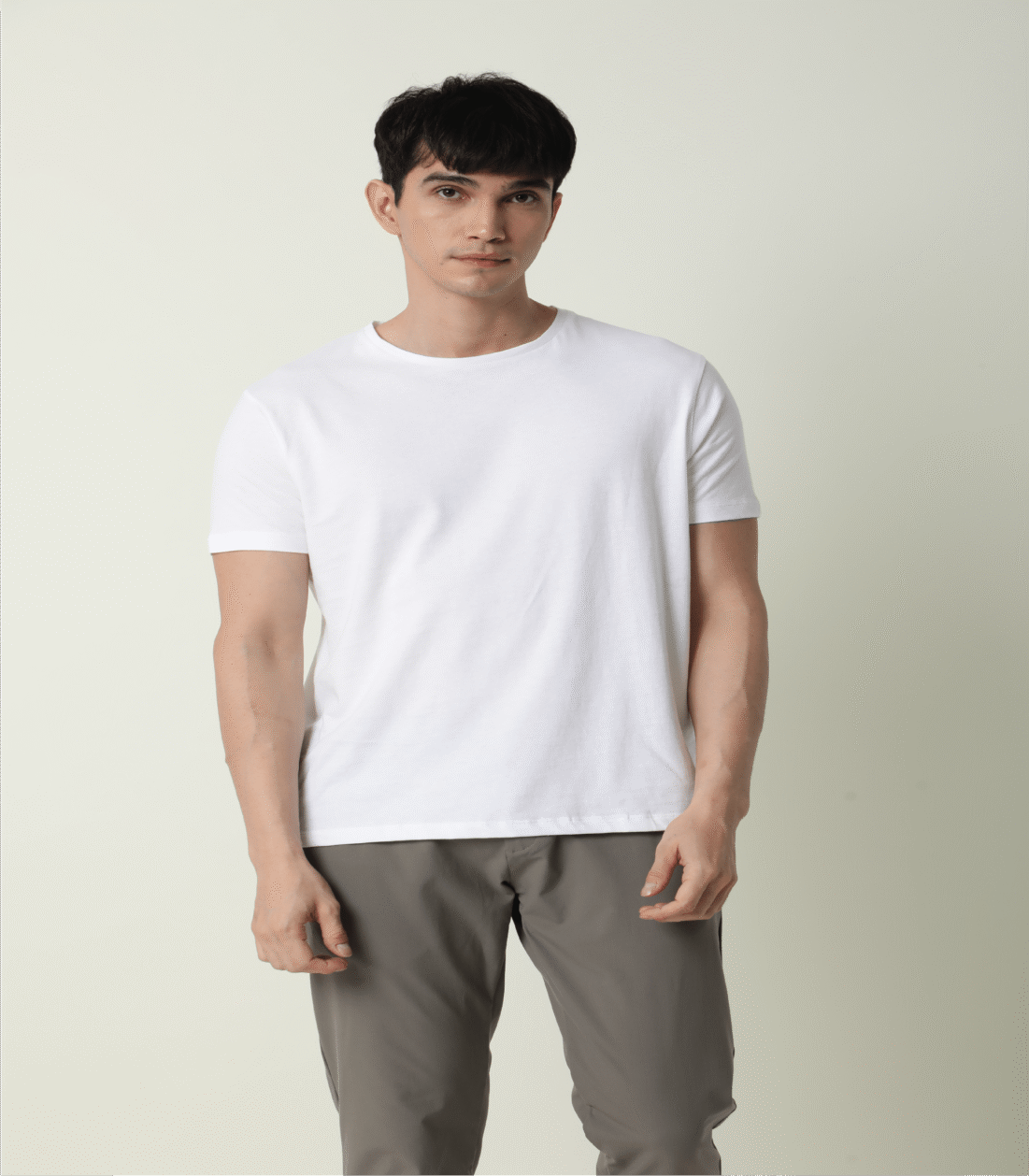 Liquid Cotton Round Neck – White