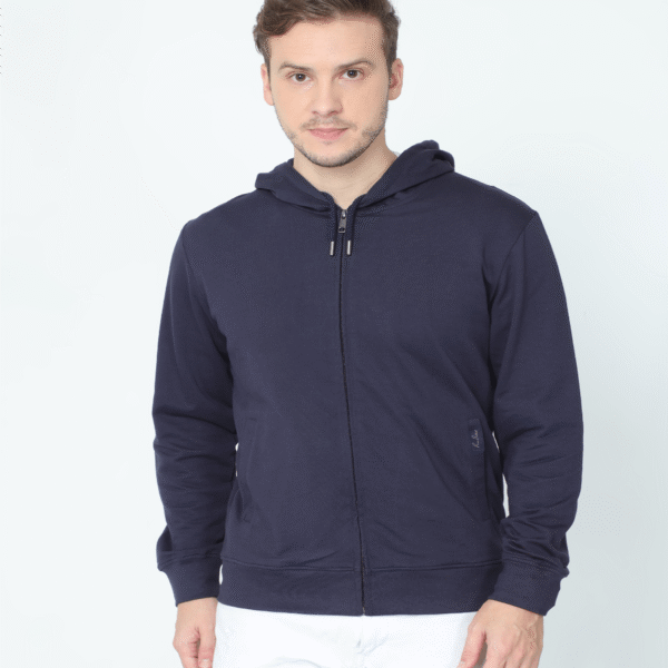 Zipper Hoodie – Navy