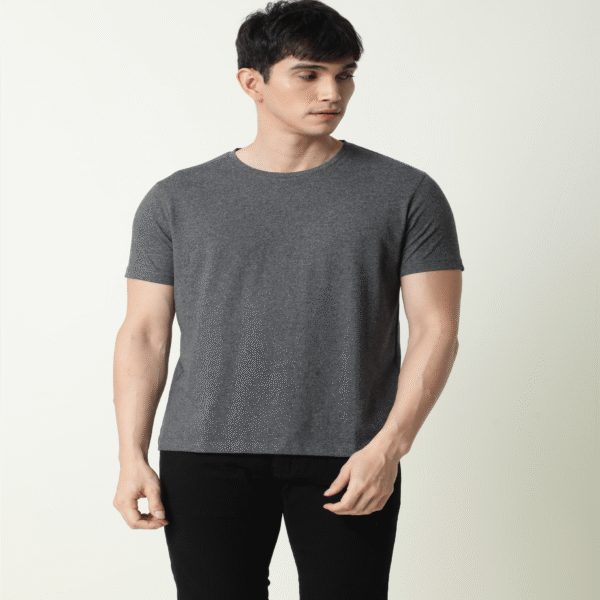 Liquid Cotton Round Neck – Charcoal
