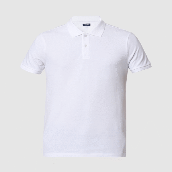 Jacquard White Polo T-shirt