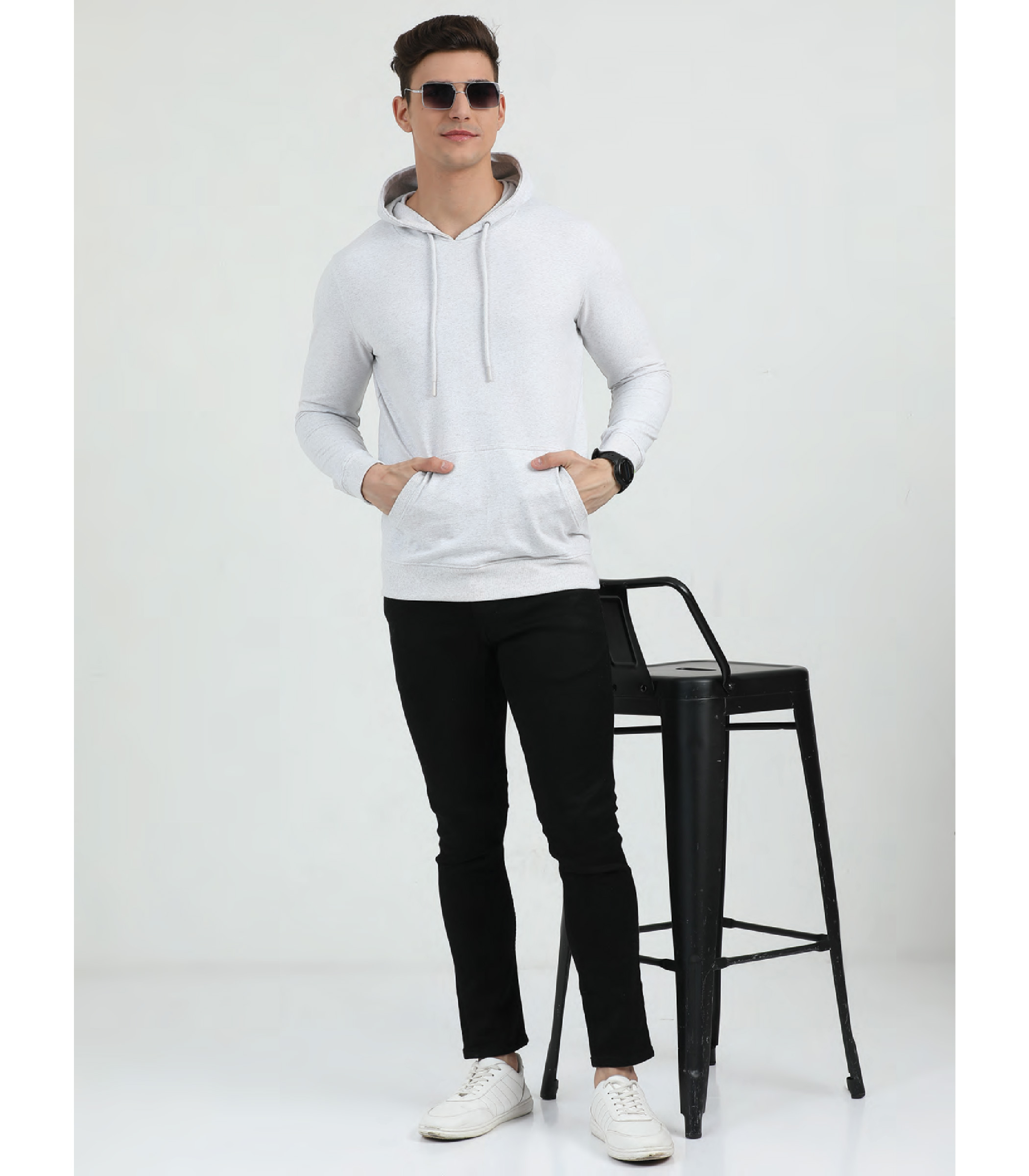 Caslay Zipper Hoodie(Recycled) White