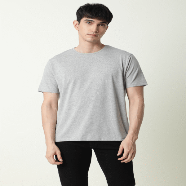 Liquid Cotton Round Neck – Light Grey