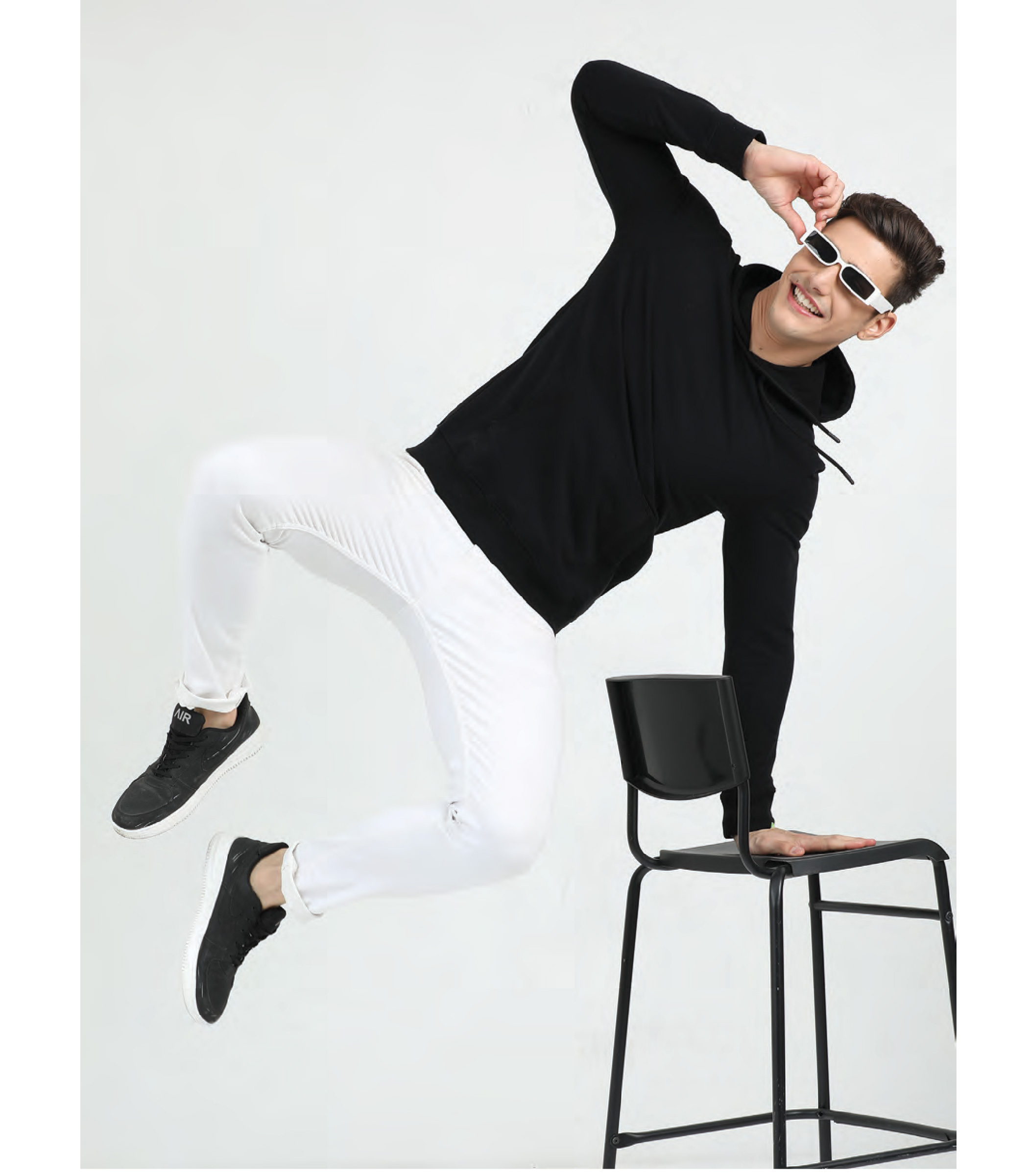 Caslay Zipper Hoodie(Recycled) Black