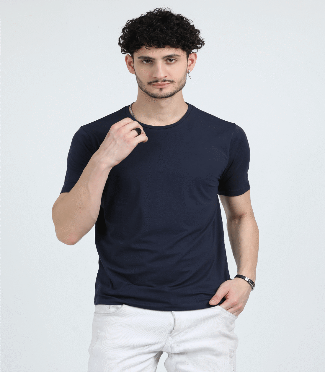 Signature Round Neck – Navy Blue