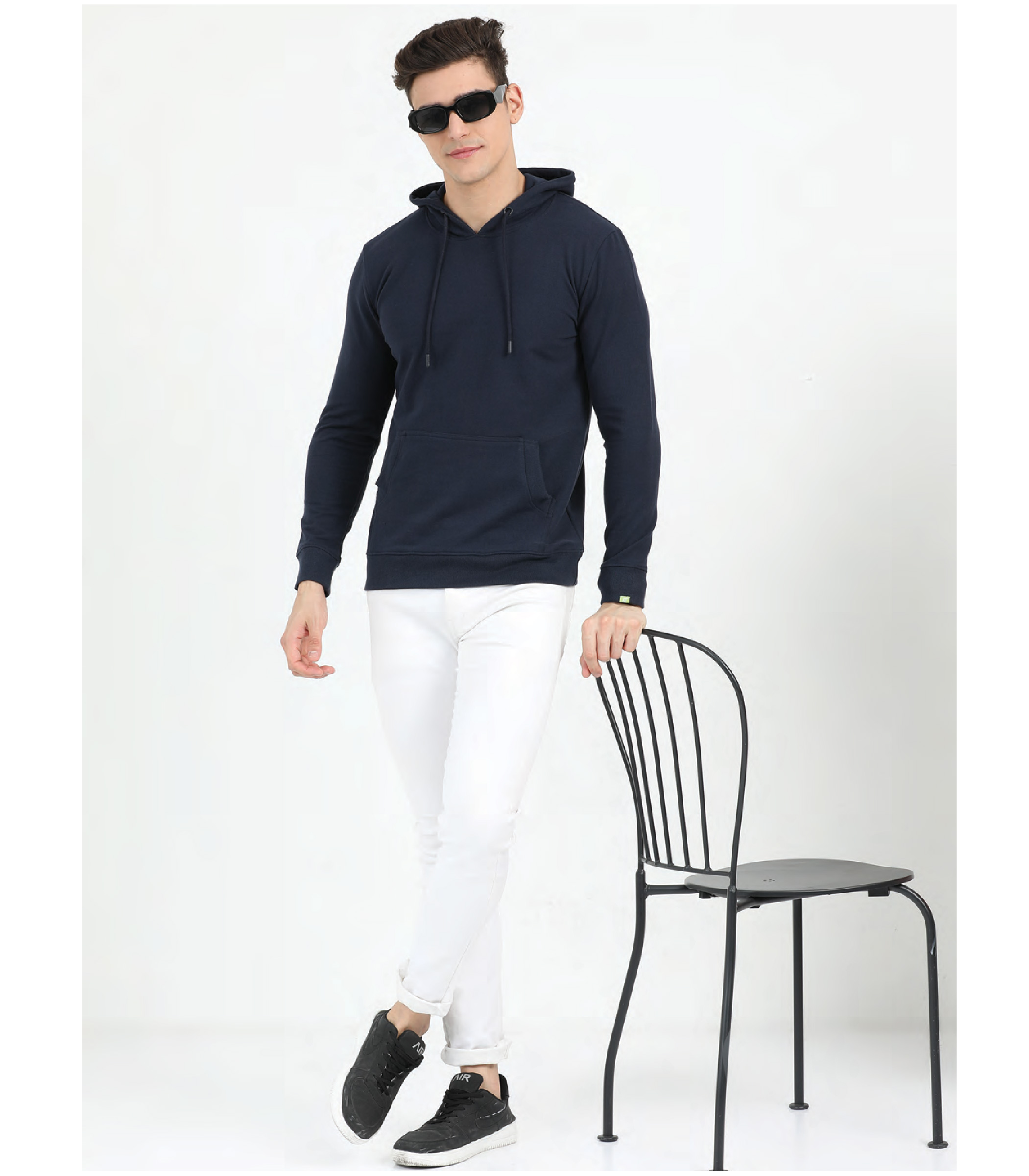 Caslay Zipper Hoodie(Recycled) Navy Blue