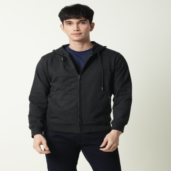 Zipper Hoodie - Charcoal