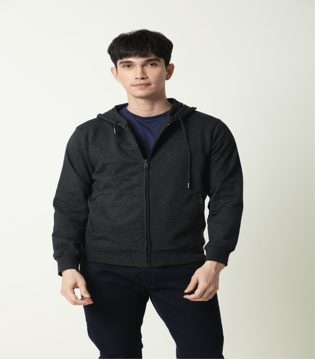 Zipper Hoodie - Charcoal
