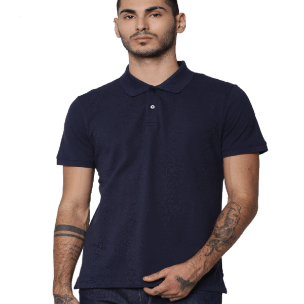 Plain Navy Blue Polo T- Shirt