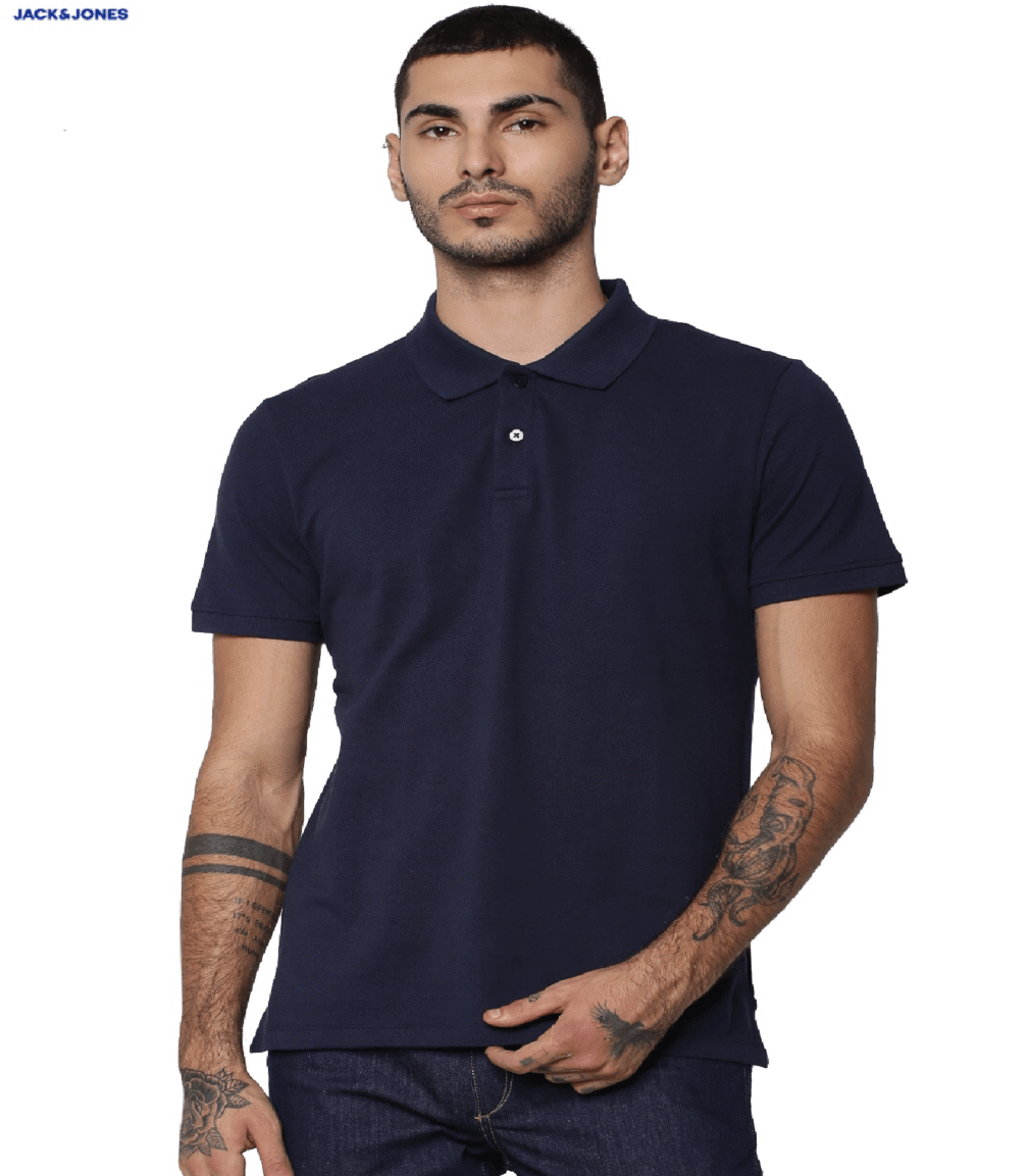 Plain Navy Blue Polo T- Shirt