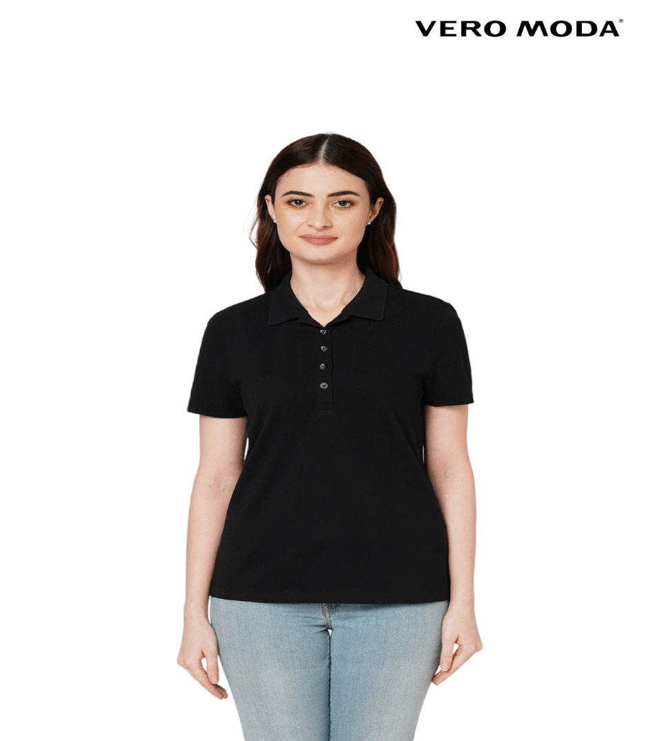 VM Plain Polo Black (Women)
